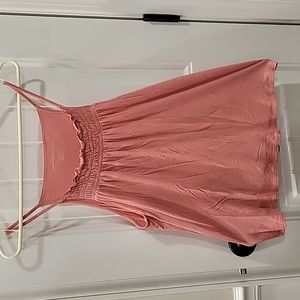 American Eagle AEO Dusty Pink - Rose spaghetti strap smocked tank top - SMALL